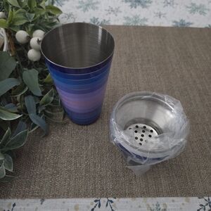 Jonathan Adler Blue and Purple Cocktail Shaker Set